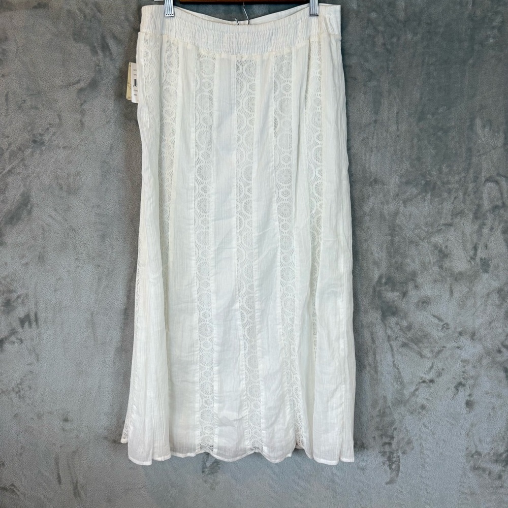 NWT Studio West White Boho Lace Maxi Skirt Wmn’s M - Picture 8 of 11